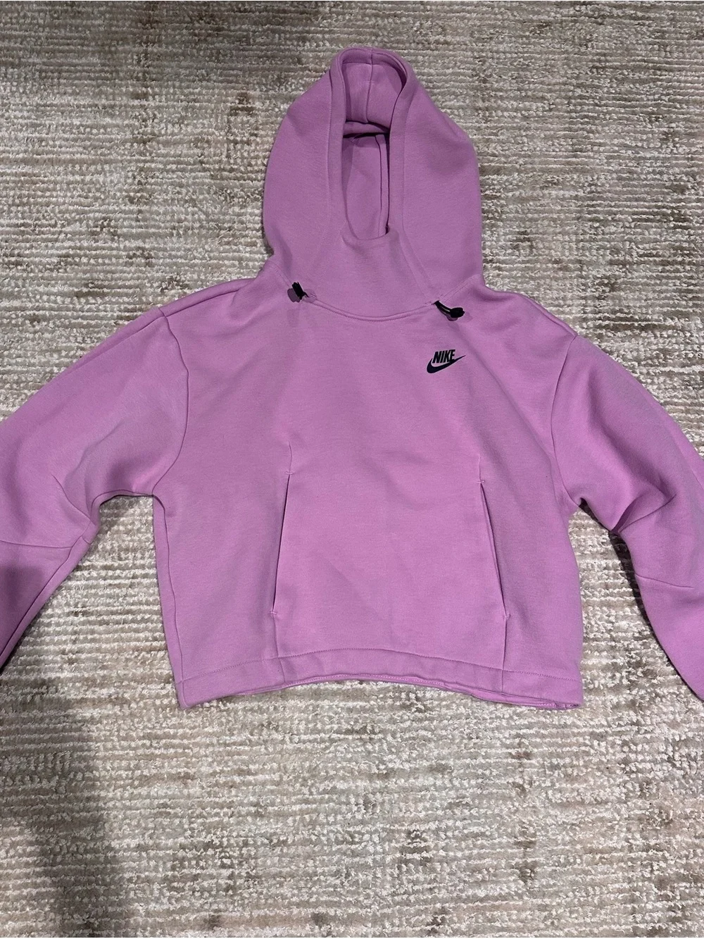 Nike fuschia Hooded Sweatshirt with Black Logo